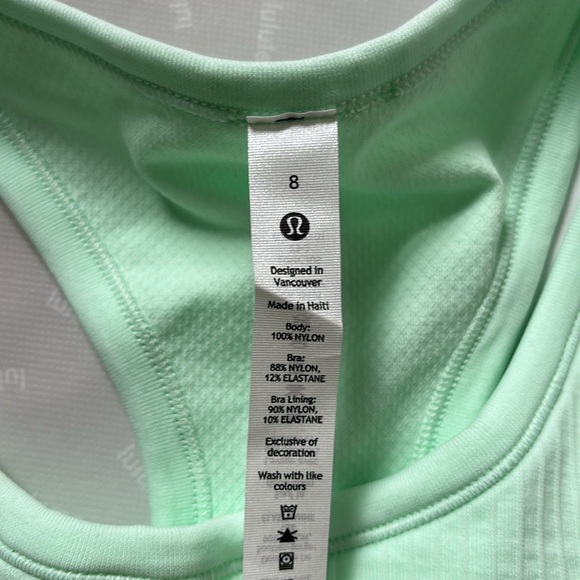 Lululemon EBB TO STREET CROPPED RACERBACK TANK IN MINT MOMENT SZ 8 NWT - Picture 6 of 7